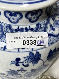 Blue and White China Chinoiserie Ginger Jar Lamp 