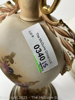 Two (2) Hand Painted Porcelain Urn Table Lamps