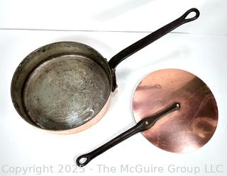 Williams Sonoma French Copper Sauté Pan with Lid.  