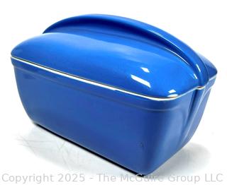 Blue Ceramic Hall Loaf Pan Refrigerator Dish Made Exclusively for Westinghouse