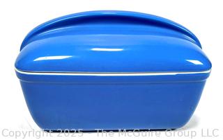 Blue Ceramic Hall Loaf Pan Refrigerator Dish Made Exclusively for Westinghouse