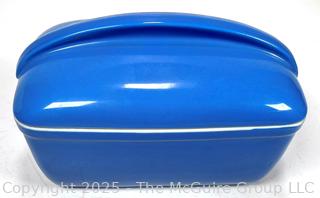 Blue Ceramic Hall Loaf Pan Refrigerator Dish Made Exclusively for Westinghouse