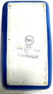 Blue Ceramic Hall Loaf Pan Refrigerator Dish Made Exclusively for Westinghouse