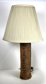 Unglazed Pottery Table Lamp