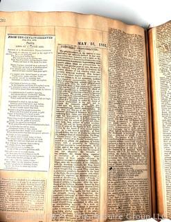 Book Full of Newspaper Clippings from 1817 - 1884