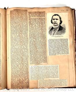 Book Full of Newspaper Clippings from 1817 - 1884