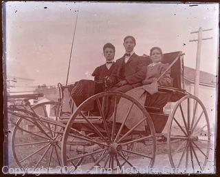 Six (6) Glass Plate Negatives of Rural Life Circa 1900. 4" x 6"