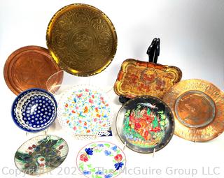 Collection of Serving Trays and Bowls. 