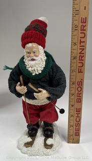 Fabric Mache Santa Figurine