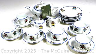 Set of Rudolstadt Happifats Stick Figures Porcelain Tea Set. Marked Germany  