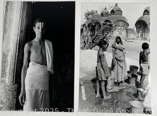 Two (2) Chicago Daily News Photos from 1966 Hindu Life in Mysuru, India.