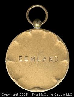 Dutch Equestrian Bronze Medal Engraved EEMLAND. 30mm