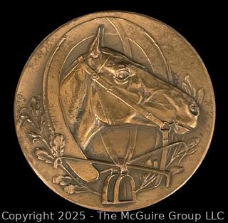 Dutch Equestrian Bronze Medal from South Holland Hunting Association. 40mm