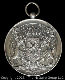 Dutch Minister of Defense .833 Silver Medal. 66mm 89 grams