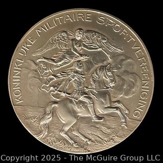 1931 Dutch Royal Military Sports Association Equestrian Bronze Medal in Dressage, 2nd Place. 50mm