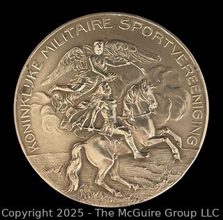 1931 Dutch Royal Military Sports Association Equestrian Bronze Medal in Dressage, 4th Place  "Bobbie". 50mm