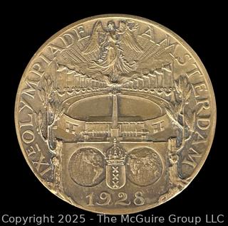 1928 Olympic Bronze Participation Medal for Amsterdam, Netherlands. 55mm (was lot 267)