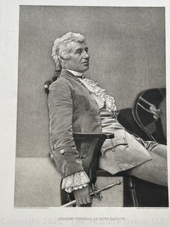 Unframed 1888 Photogravure of Sir Charles Wyndham as David Garrick by Gebbie & Husson Co. Untrimmed 17 x 11.5 