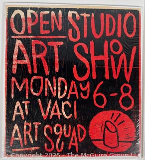 Two (2) Unframed Art Gallery Promotional Posters for VACI Art Squad and "DECADES".  12" x 14"