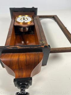 Small English Walnut Pendulum Wall Clock  