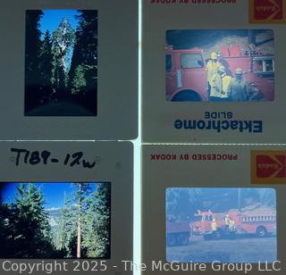 Collection of Eight (8) Color Negative Slides of California Scenery and Fire Trucks