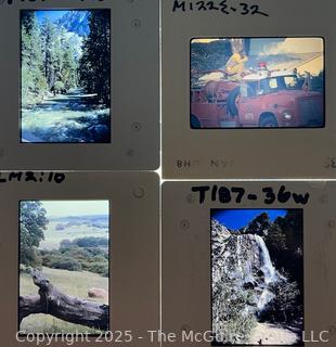 Collection of Eight (8) Color Negative Slides of California Scenery and Fire Trucks