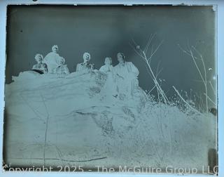 Six (6) Glass Plate Negatives of Rural Life Circa 1900. 4" x 6"