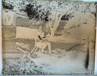 Six (6) Glass Plate Negatives of Rural Life Circa 1900. 4" x 6"