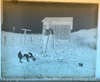 Six (6) Glass Plate Negatives of Rural Life Circa 1900. 4" x 6"