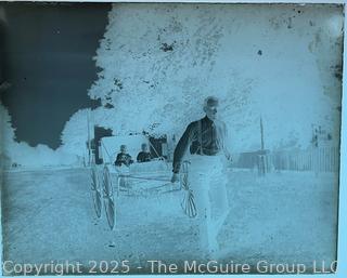 Six (6) Glass Plate Negatives of Rural Life Circa 1900. 4" x 6"