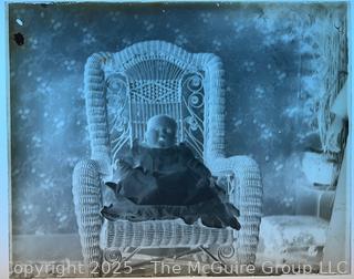 Seven (7) Glass Plate Negative of Early 1900's Including Babies, Farms and Rural Life. 4" x 5"  