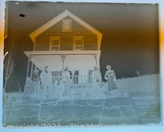 Seven (7) Glass Plate Negative of Early 1900's Including Babies, Farms and Rural Life. 4" x 5"  