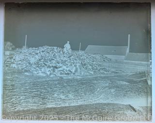 Seven (7) Glass Plate Negative of Early 1900's Including Babies, Farms and Rural Life. 4" x 5"  