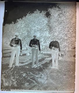 Seven (7) Glass Plate Negative of Early 1900's Including Babies, Farms and Rural Life. 4" x 5"  