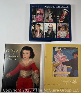 Three (3) Coffee Table Art Books on the People of the Golden Triangle, Mary Cassatt and Goya