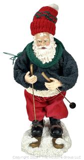 Fabric Mache Santa Figurine