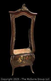 Gilt Ornated Cabriole Form Curio Cabinet