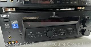 Home Sound System Components: Denon AVR-985 AV Surround Receiver; Samsung Soundbar HW-FM45C/ZA; SONY STR-DE975 FM-AM Stereo Receiver; Multidisc Player That Supports CD's, CDV's, and Laser Discs Model CLD-1080; Set of 4 Polk Audio Monitor Series Speakers 8OHM Outputs 20-75 Watts Per Channel; Samsung PS-WF450 Bluetooth Theater Active Subwoofer; Aura Line Source Loudspeaker Model LSS107A   