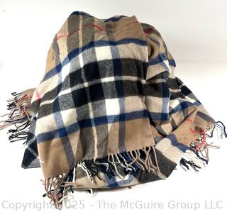 52 x 64" Lambswool Throw Blanket by Lockcarron.  Made in Scotland