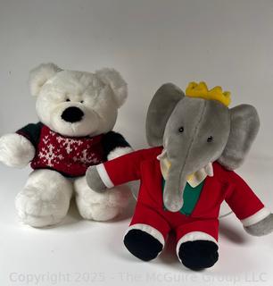 Two Stuffed Animals Including Babar (WAS 18IS)