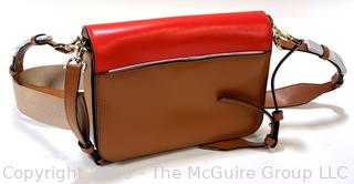 Michael Kors Red & White Colorblock Crossbody Handbag, New with Tag