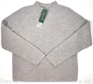 Women's Ralph Lauren Grey Mock Neck Sweater, New with Tag