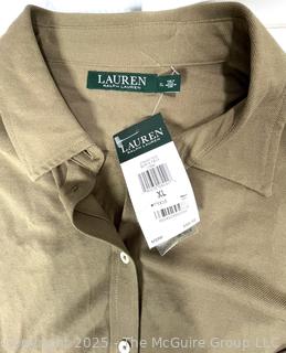 Two (2) Women's Ralph Lauren Button Front Long Sleeve Shirts, New with Tags