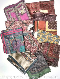 Collection of Women's Paisley Silk Scarves, Some New with Tags