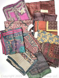 Collection of Women's Paisley Silk Scarves, Some New with Tags