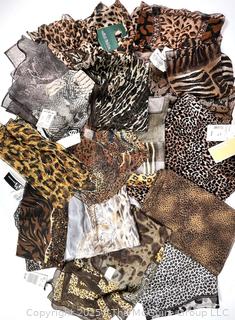 Collection of Women's Animal Print Silk Scarves, New with Tags