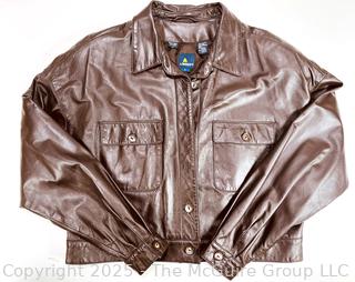Liz Claiborne Brown Leather Jacket, New Without Tags