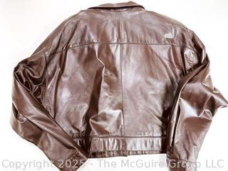 Liz Claiborne Brown Leather Jacket, New Without Tags