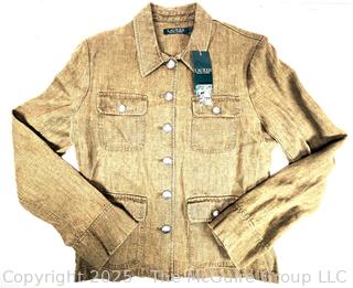 Ralph Lauren Women's Button-Up Linen Utility Field Jacket, New with Tags 
