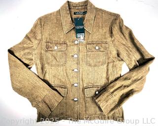Ralph Lauren Women's Button-Up Linen Utility Field Jacket, New with Tags 